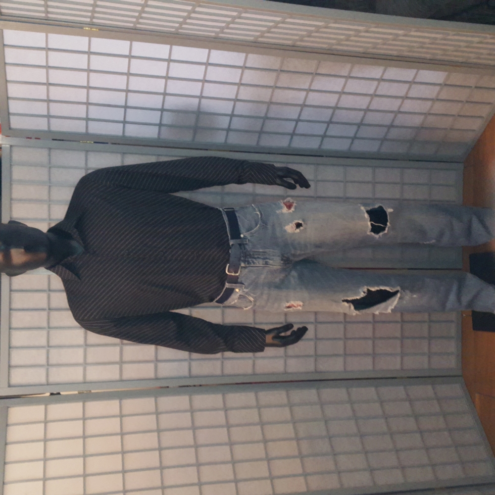 Black and white dress shirt